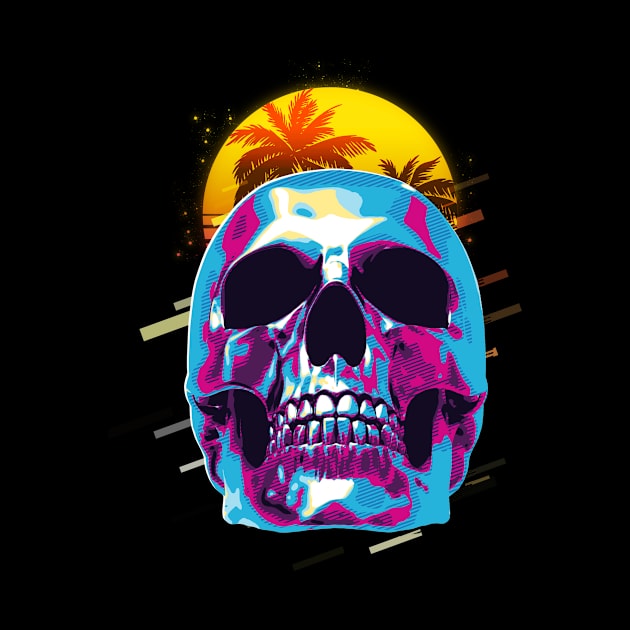 Skull retro80s by Sakent