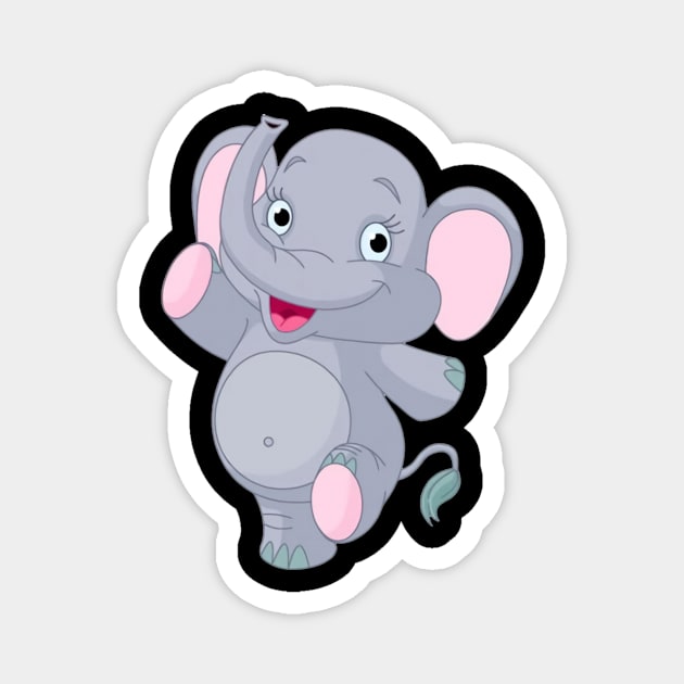 Elephant Happy Magnet by stephens69