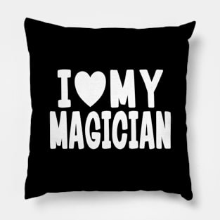 I Love My Magician Heart Gift Pillow