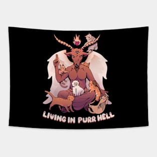 Living in Purr Hell Tapestry