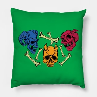 Horny Skulls Pillow