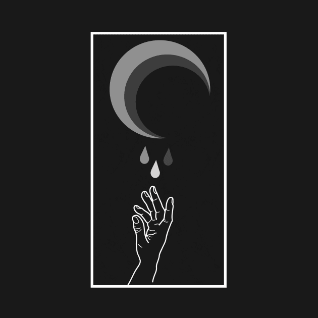 Hand and Moon by deadlydelicatedesigns