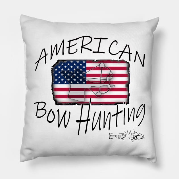 bowhunting America's most popular outdoor pastimes Pillow by Hook Ink