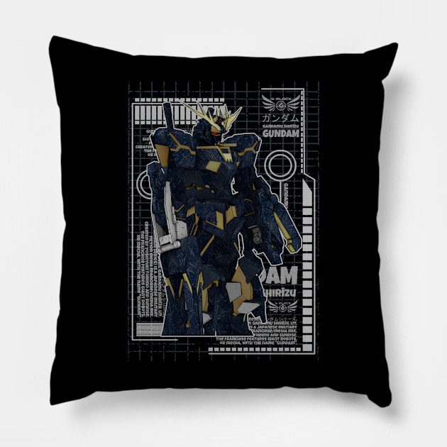 RX-0［N］ Unicorn Gundam 02 Banshee Norn Pillow by gblackid