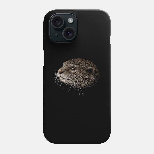 Awesome Pencil Artwork Otter Drawing Phone Case by SkizzenMonster