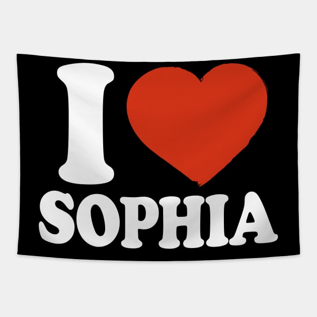 I Love Sophia Tapestry by Saulene