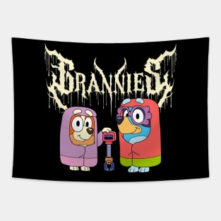 Grannies Bluey Black Metal Tapestry