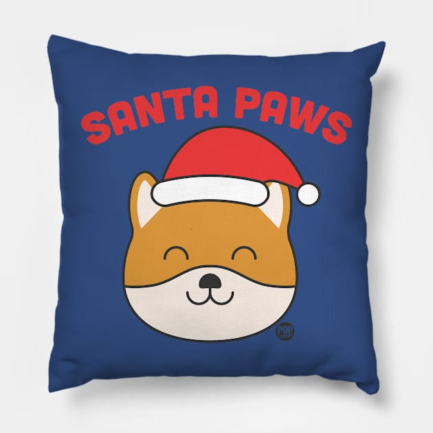 SANTA PAWS Pillow by toddgoldmanart