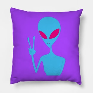 Acid Peace Alien Pillow