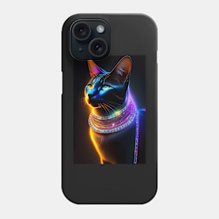 Black Cat - Modern digital art Phone Case