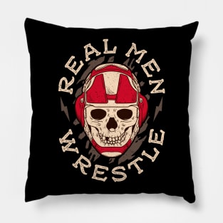 Wrestling Real Men Wrestle Sports Humor Pillow