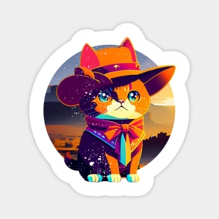 Wild West Cat Magnet