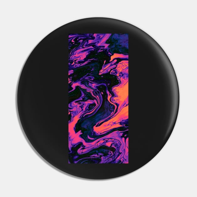 Neon Purple & Orange Pattern Pin by Alexander S.