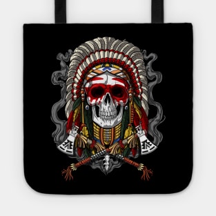 Native American Chief Skull Tote