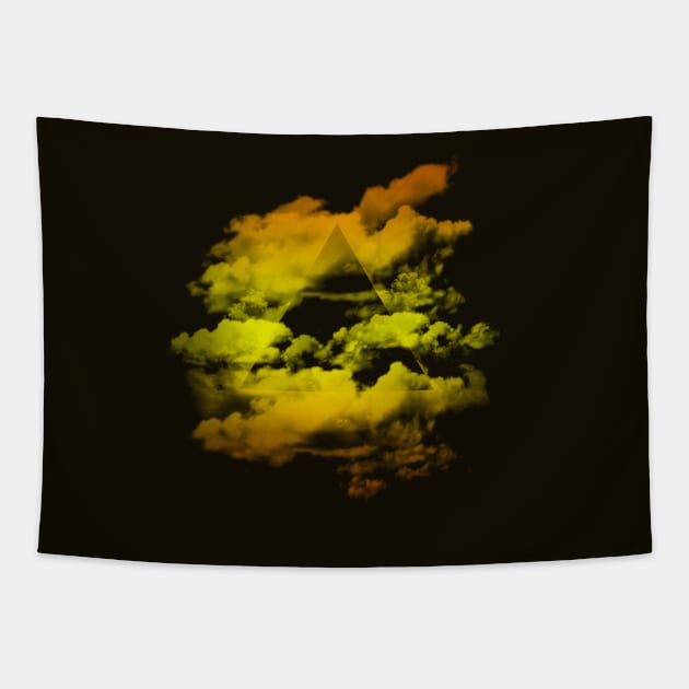 triangle fire clouds Tapestry by bobyberto