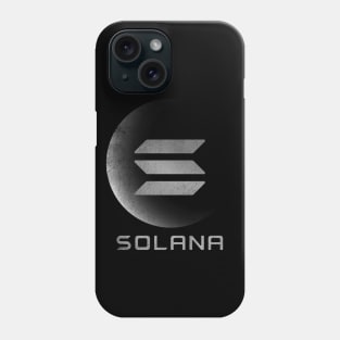 Vintage Solana SOL Coin To The Moon Crypto Token Cryptocurrency Blockchain Wallet Birthday Gift For Men Women Kids Phone Case