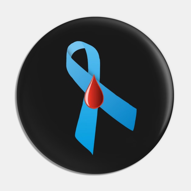 Type One Diabetes Ribbon Pin by CatGirl101