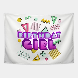 Birthday Girl // 80s Style Graphic Tee Tapestry