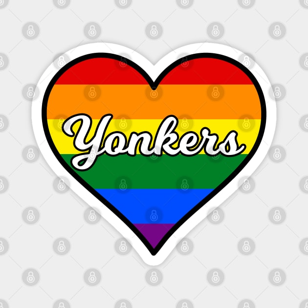 Yonkers New York Gay Pride Heart Magnet by fearcity