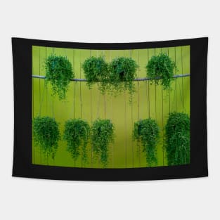 Green Hanging Baskets Tapestry