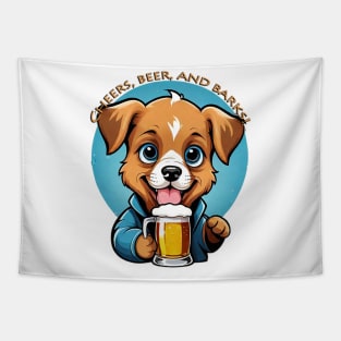 CHEERS, BEER AND BARKS Tapestry