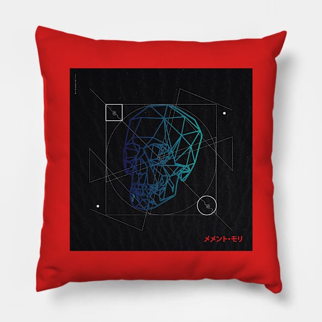 Geometric Skull Art Pillow by Artifex Designs