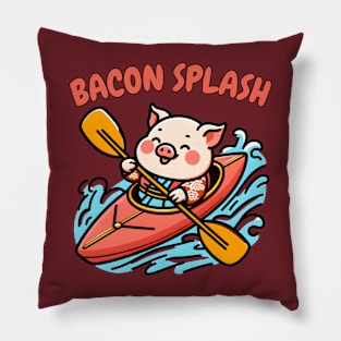 kayaking pig Pillow