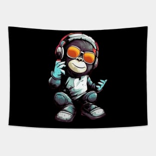 Crazy Cool Monkey Tapestry