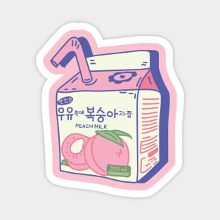 Peachy drink aesthetics design vaporwave Magnet