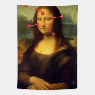 Gioconda - Mona Lisa instagram filters - Love Hearts Tapestry