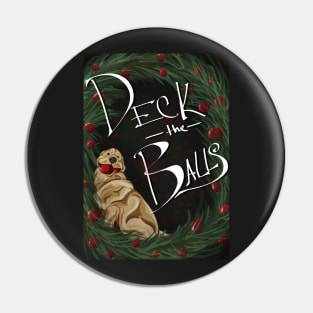 Golden Retriever Christmas Balls Pin