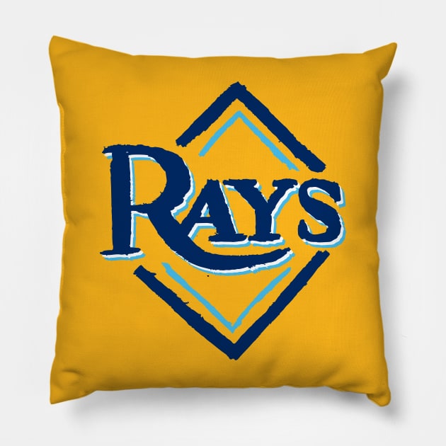 Tampa Bay Raaaays 09 Pillow by Very Simple Graph