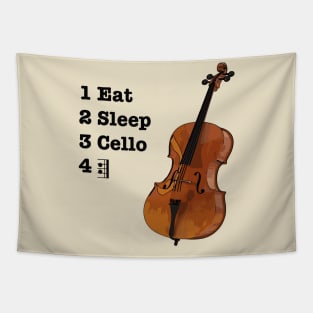 Eat, Sleep, Cello, Repeat Tapestry