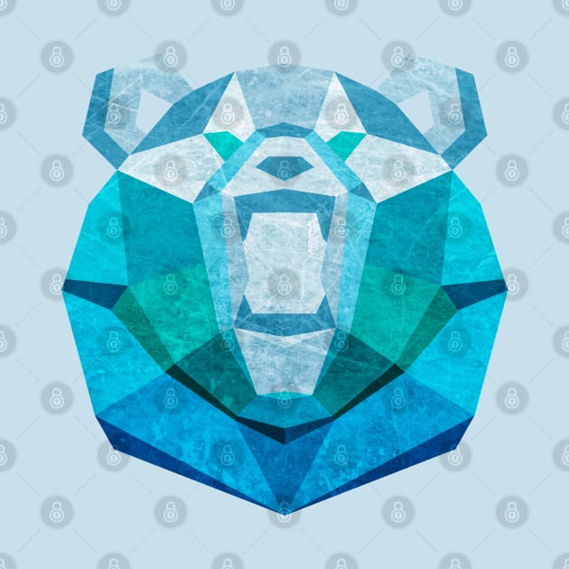 Icy Geometric Polar Bear by PawkyBear