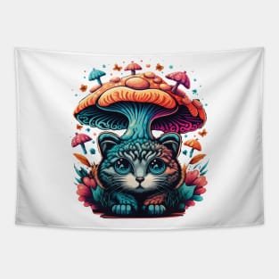 Show Your Style with Cats and Mushroom Tapestry