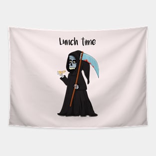 Death eating pizza Tapestry