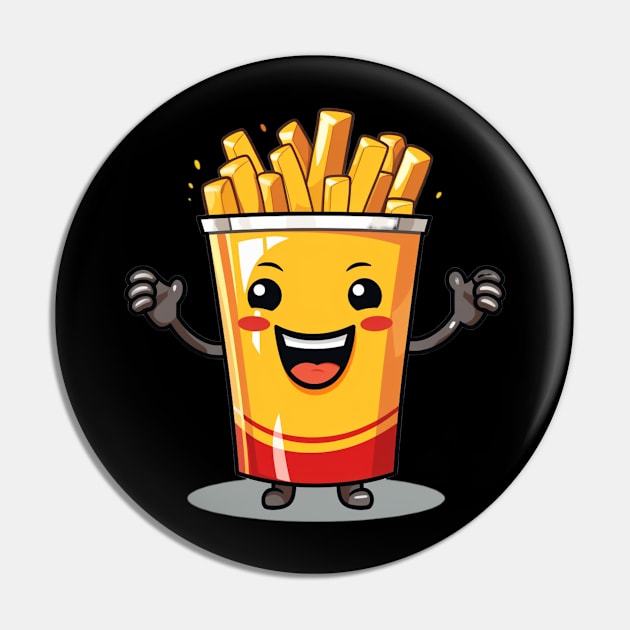 kawaii french fries T-Shirt cute potatofood Pin by nonagobich