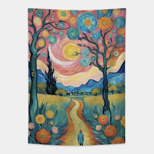 Starry Sunflower Dreamscape: Van Gogh's Eternal Symphony Tapestry