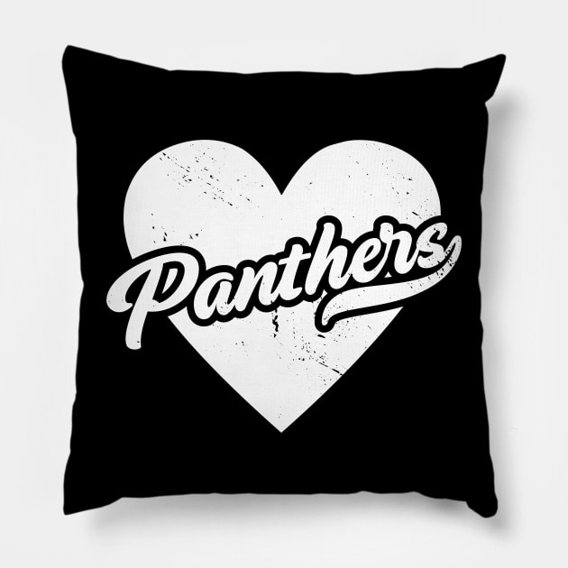 Vintage Panthers School Spirit // High School Football Mascot // Go Panthers Pillow by SLAG_Creative