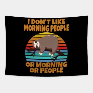 Sloth I don’t like morning people or mornings or people Tapestry