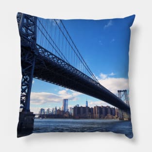 Williamsburg Bridge Brooklyn Skyline Pillow