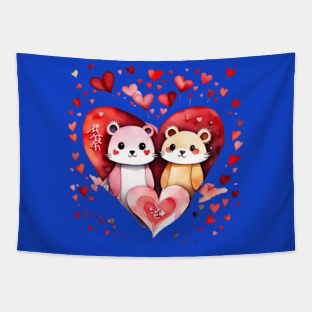 Valentines day gift ideas Tapestry by WeLoveAnimals