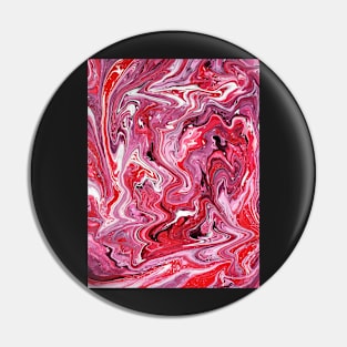 Strawberry Cream - Acrylic Pour Painting Pin