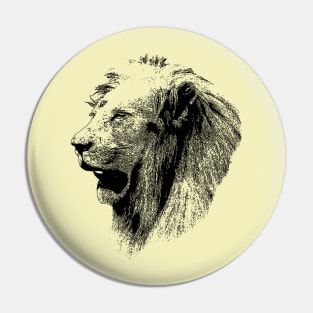 Lion portrait Pin