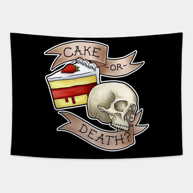 Cake or Death? Tapestry by katymakesthings