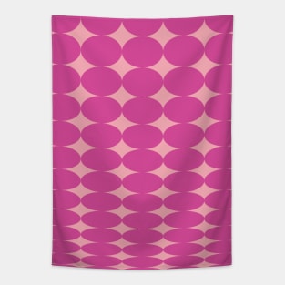 Retro Round Pattern - Pink Tapestry