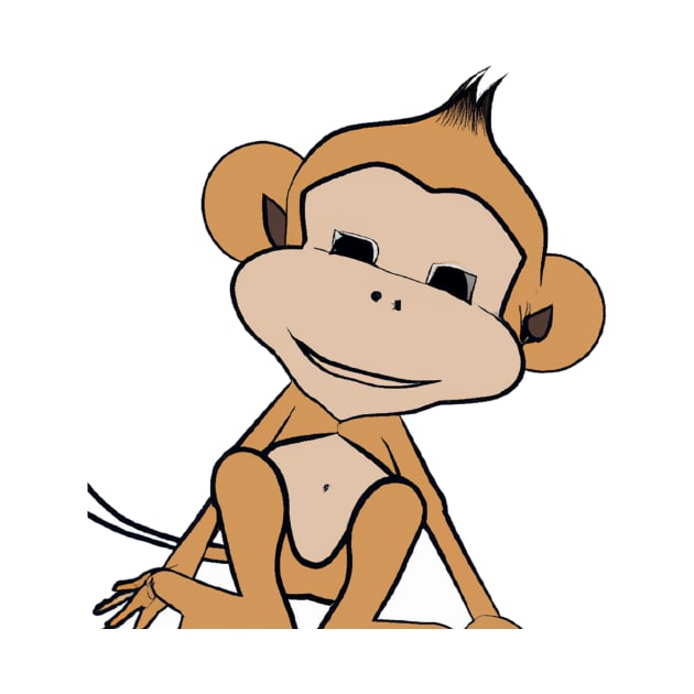 Cute Monkey Drawing by Play Zoo