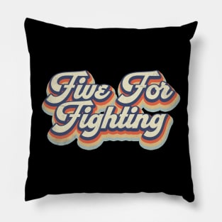 Retro Pattern Fighting 70s 80s 90s Birthday Classic Style Pillow