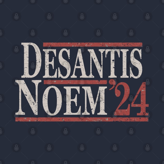 Distressed Ron DeSantis Kristi Noem 2024 by Etopix