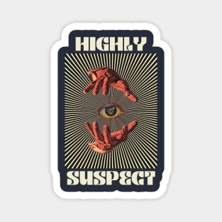 Hand Eyes Highly Suspect Magnet